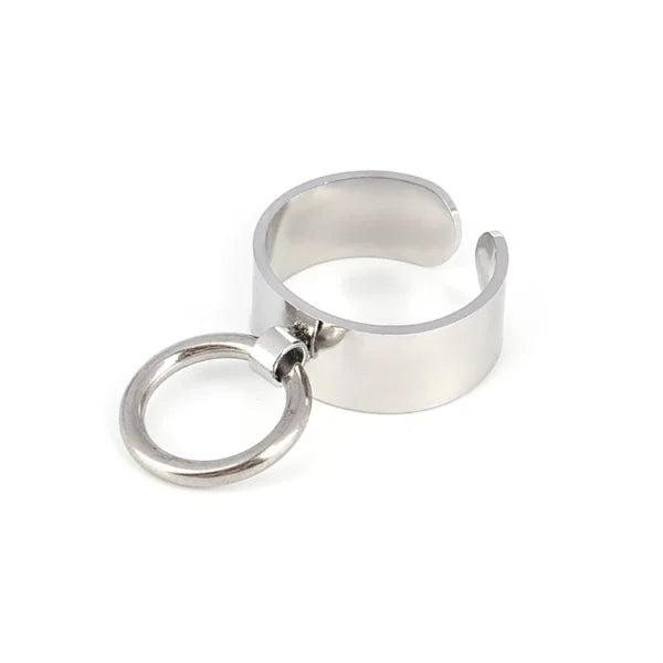 Bague Breloque Cercle Argenté