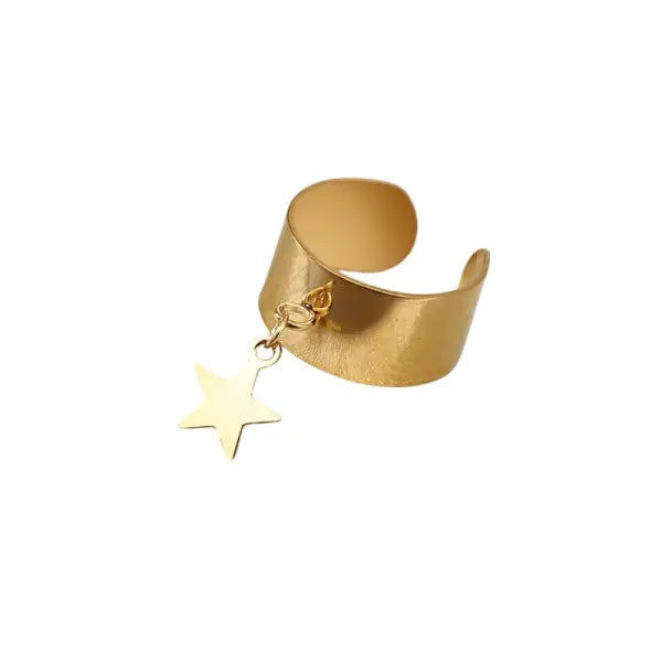 Bague Breloque Étoile Dorée
