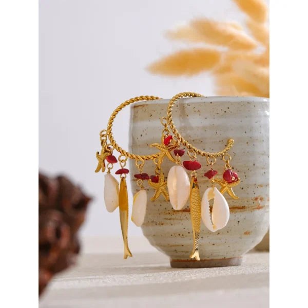 Boucles d’oreilles Breloques Océan Rêvé