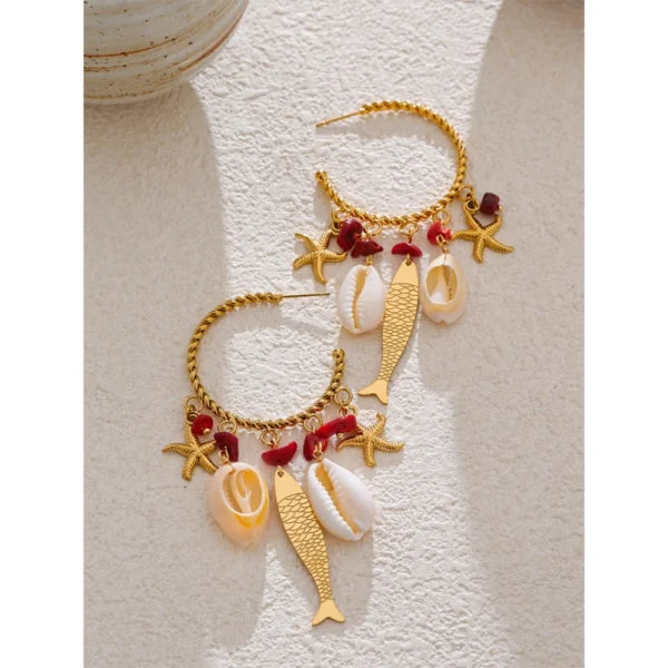 Boucles d’oreilles Breloques Océan Rêvé