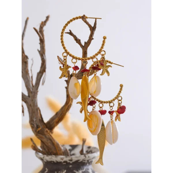 Boucles d’oreilles Breloques Océan Rêvé