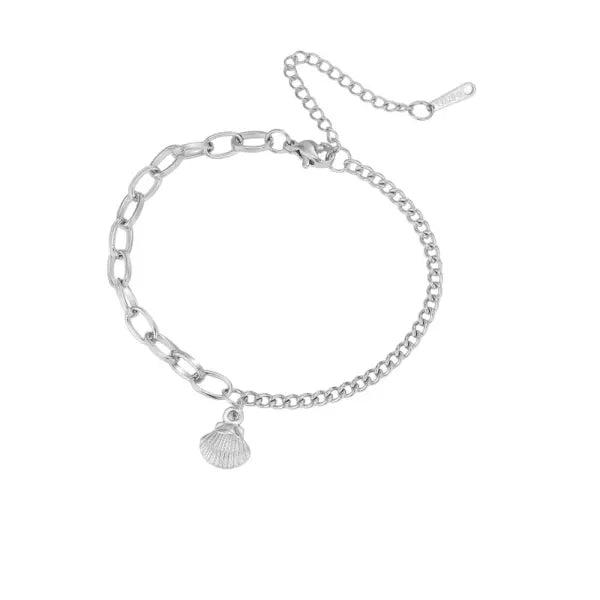 Bracelet breloque Coquillage Argenté