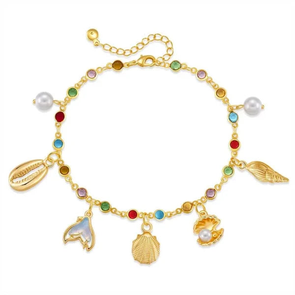 Bracelet Breloque Marines Dorées
