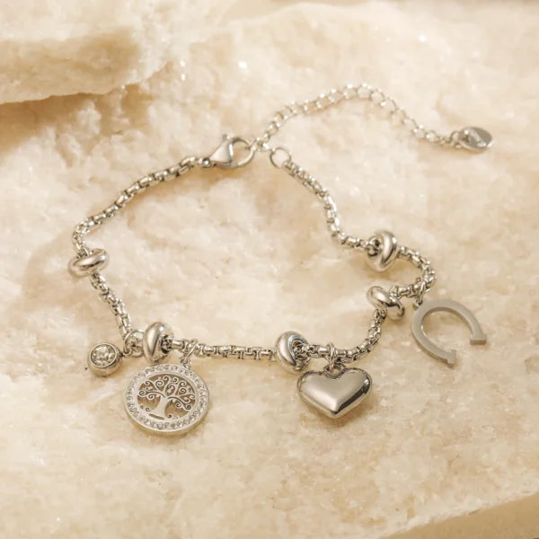 Bracelet breloque Porte-Bonheur Argenté