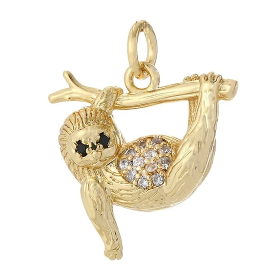 Breloque pour bijoux Paresseux Doré