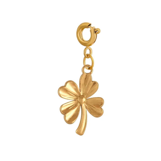 Breloque bijoux Trèfle Doré