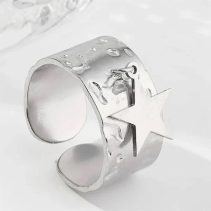 Bague Breloque Étoile Argentée