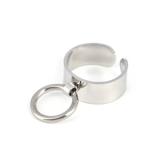 Bague Breloque Cercle Argenté