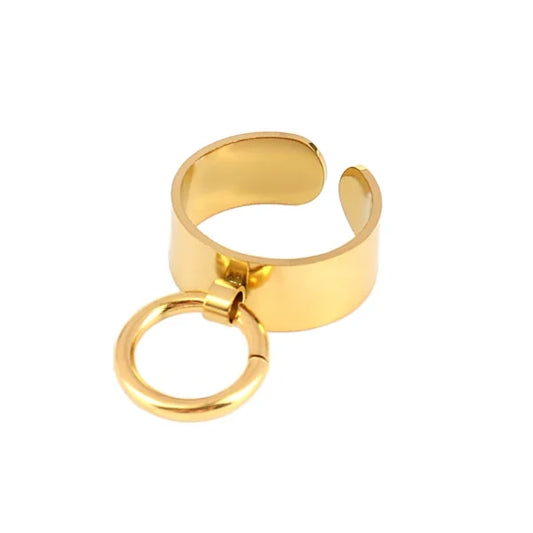 Bague Breloque Anneau Doré