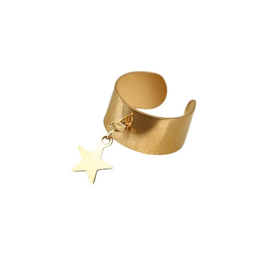 Bague Breloque Étoile Dorée