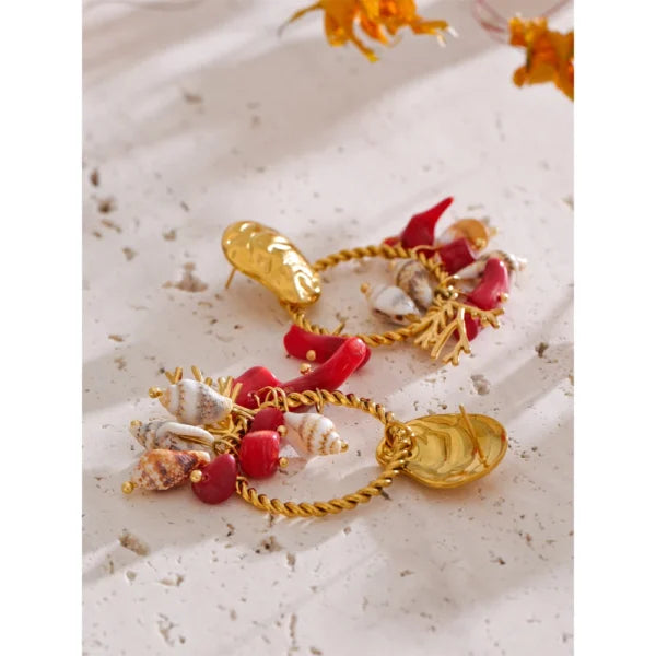 Boucles d’oreilles breloque Éclat Océanique