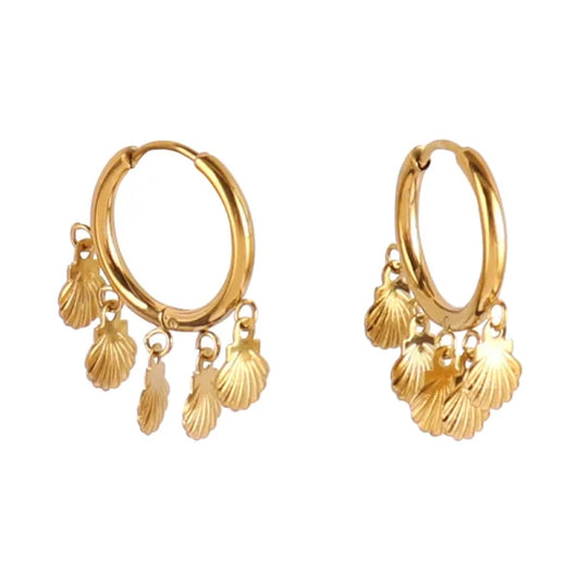 Boucles d’oreilles Coquillages Dorés