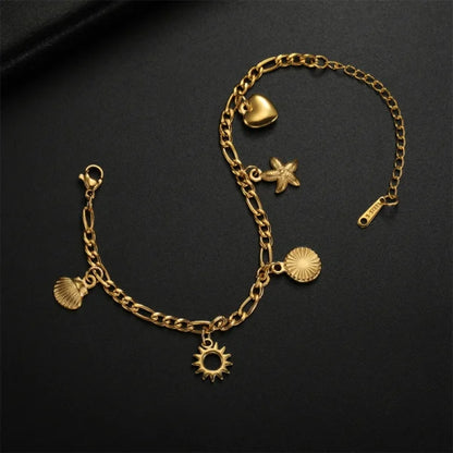 Bracelet à Breloques Océan Doré