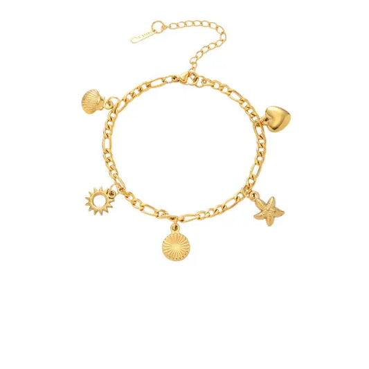 Bracelet à Breloques Océan Doré