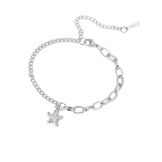 Bracelet à breloque Étoile Argenté