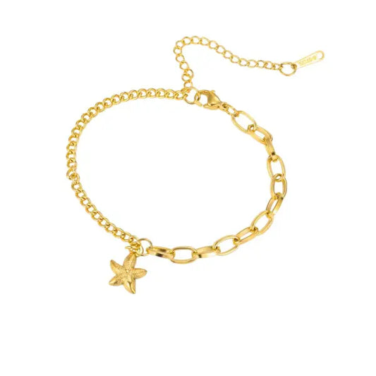 Bracelet à breloque Étoile Dorée
