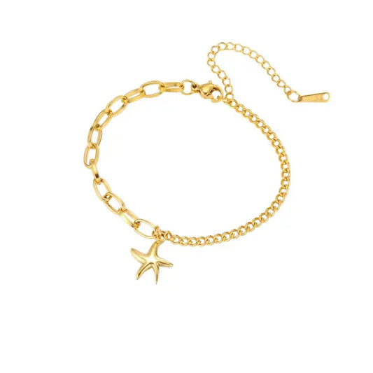 Bracelet à breloque Étoile Doré