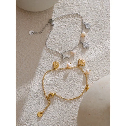 Bracelet Breloques Éclats Marins avec Perles