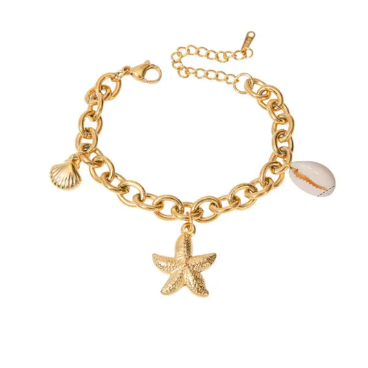 Bracelet Breloque Océan Doré
