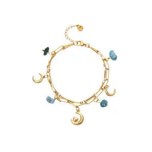 Bracelet Breloque Croissant de Lune Doré