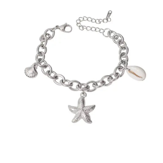 Bracelet Breloque Océan Argenté