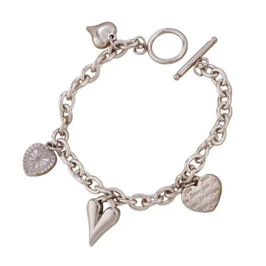 Bracelet Breloque Cœur Argenté