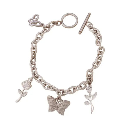 Bracelet Breloque Papillon Argenté