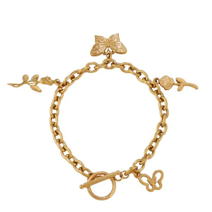 Bracelet Breloque Papillon Doré