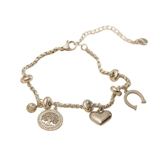 Bracelet breloque Porte-Bonheur Argenté