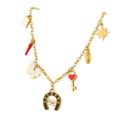Collier Breloque Fer à Cheval Noir