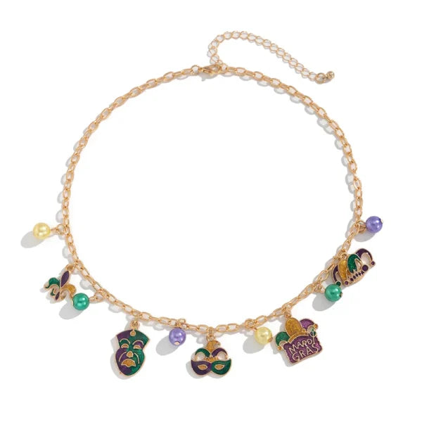 Collier Breloque Doré Joker