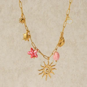 Collier à breloques Éclat Solaire et Océan Enchanté