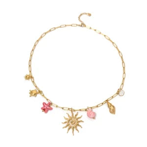 Collier à breloques Éclat Solaire et Océan Enchanté