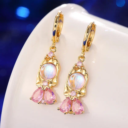 Collier Breloque Opalescence Dorée