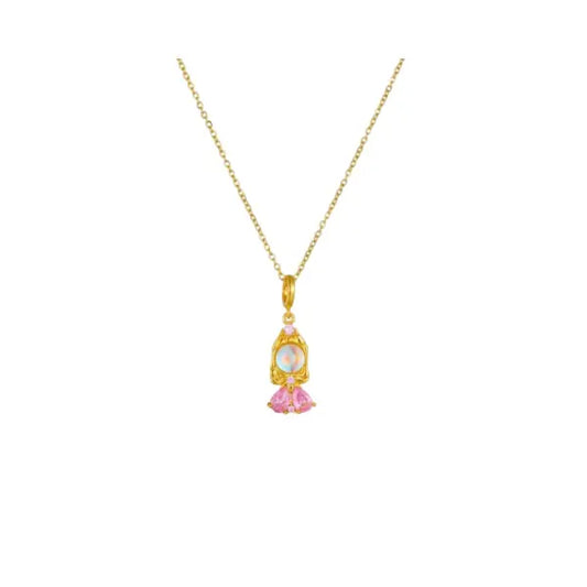 Collier Breloque Opalescence Dorée