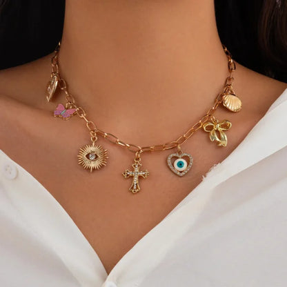 Collier Breloque Doré Bohème