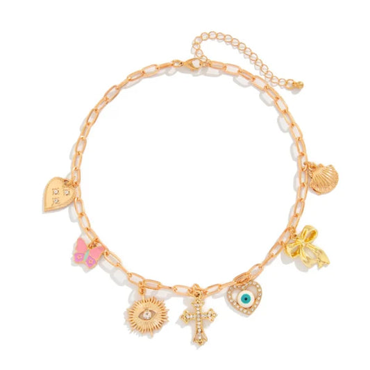 Collier Breloque Doré Bohème