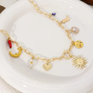 Collier breloque Rayon de Soleil Doré