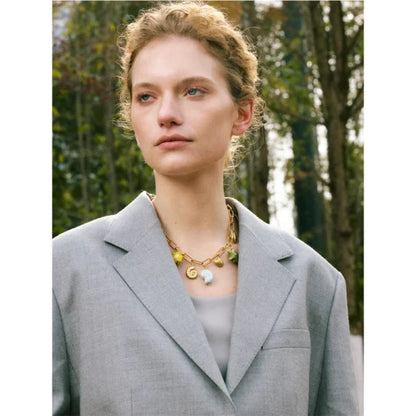 Collier Doré à Breloques Marines