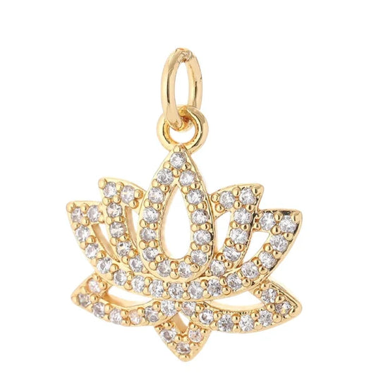 Breloques pour bijoux Lotus Scintillant